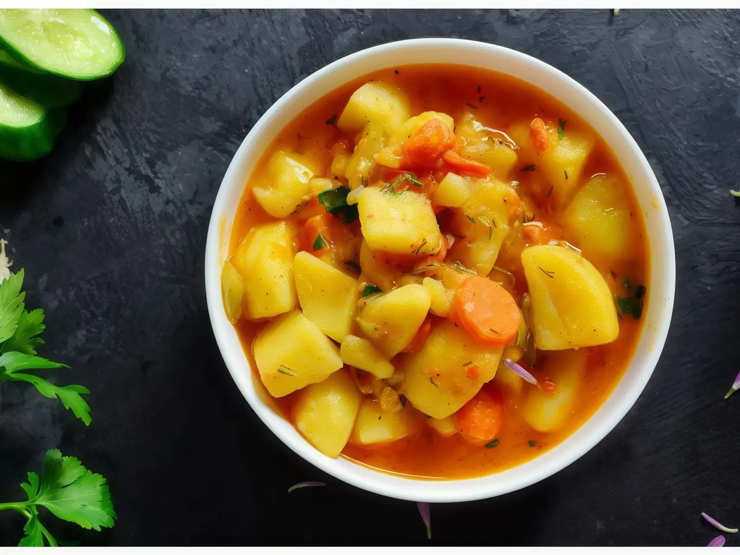 بطاطس مع دجاج