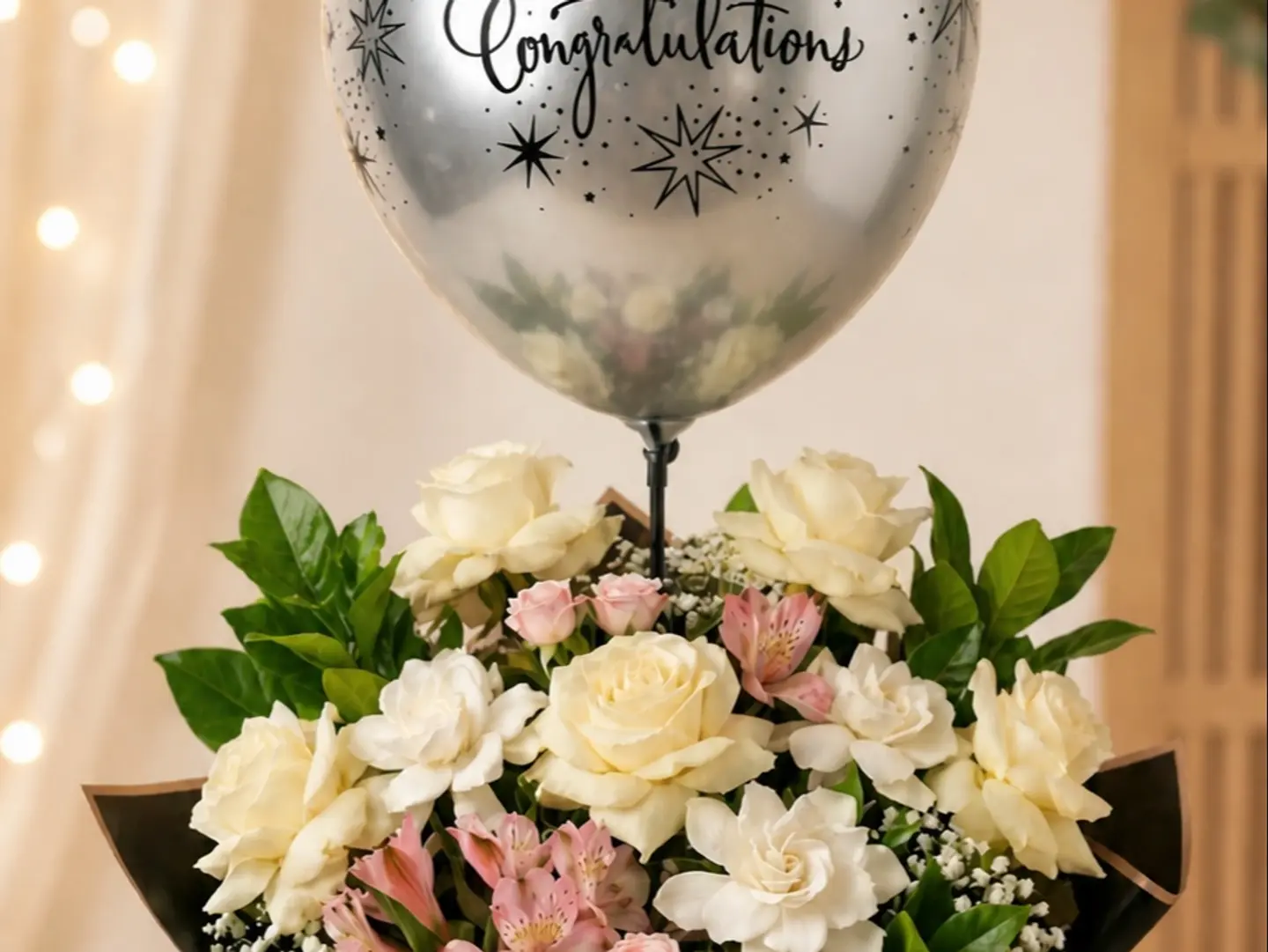 A Balloon Word Bouquet For Graduation