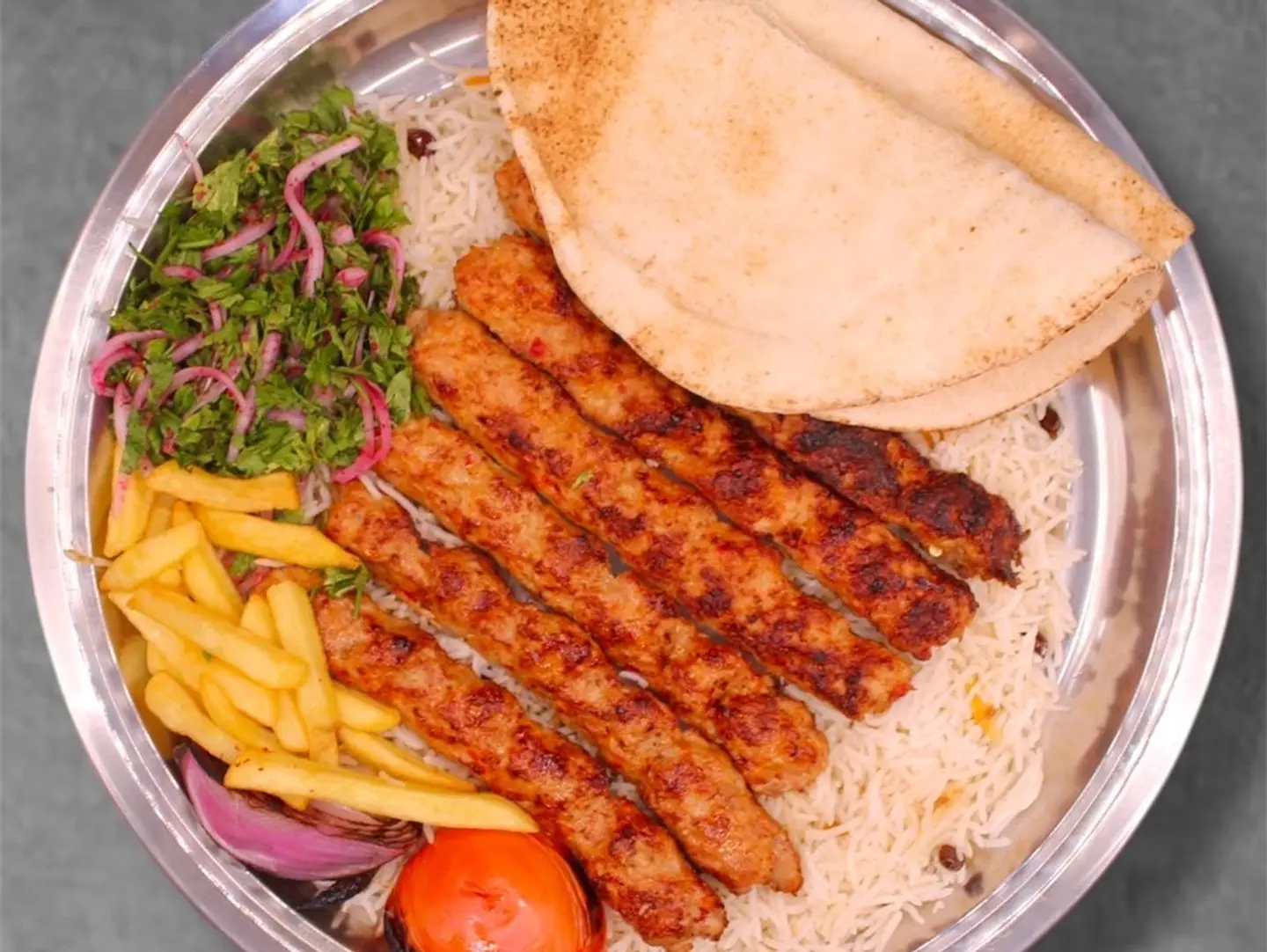 Chicken Kebab - Half A Kilo Of Chicken Kebab With Rice