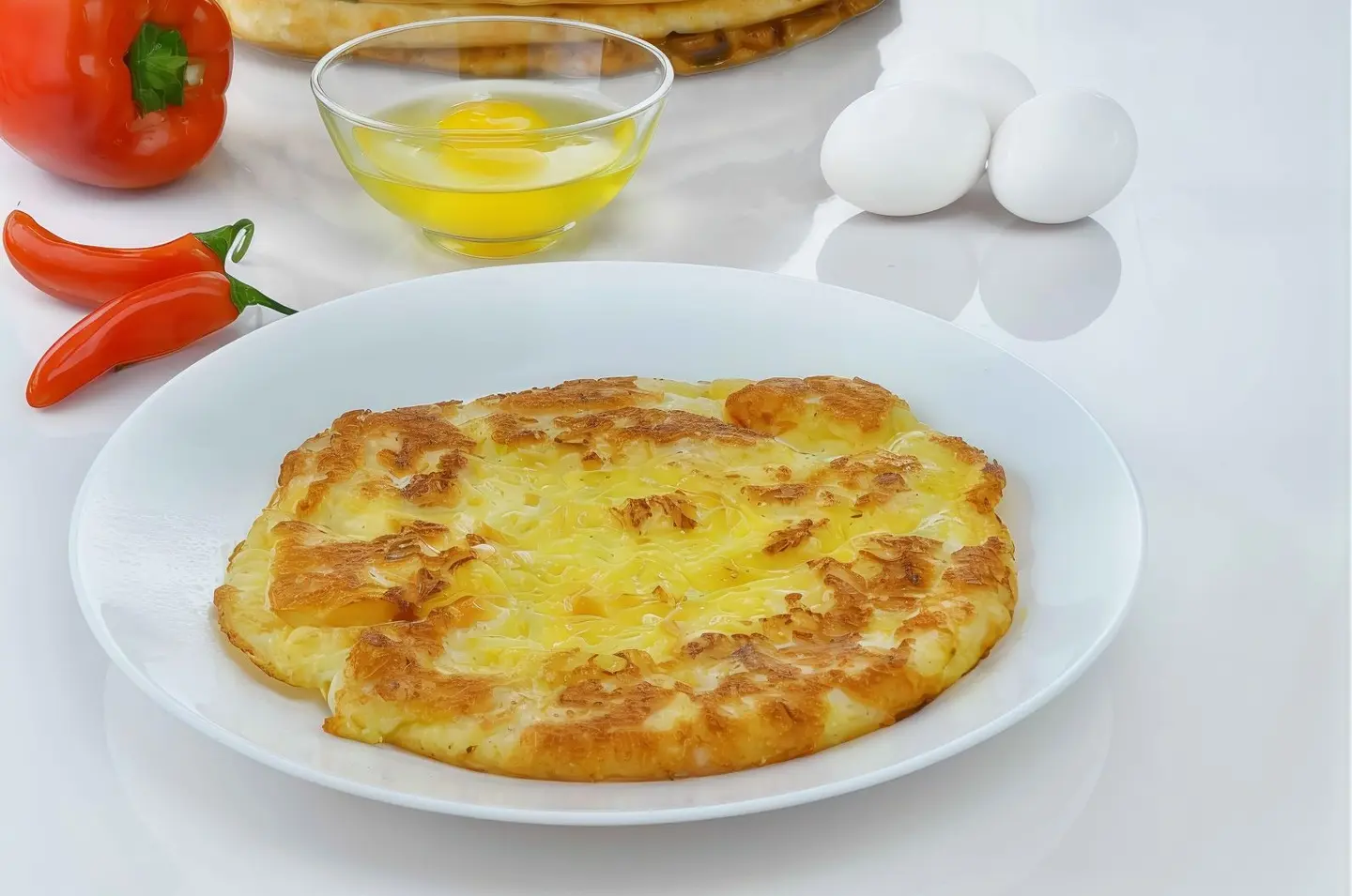 بيض سادة بالجبن