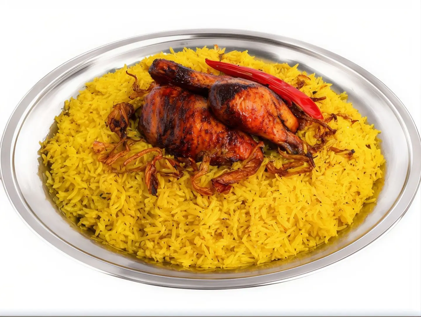 Half Grilled Chicken With Smoked Rice
