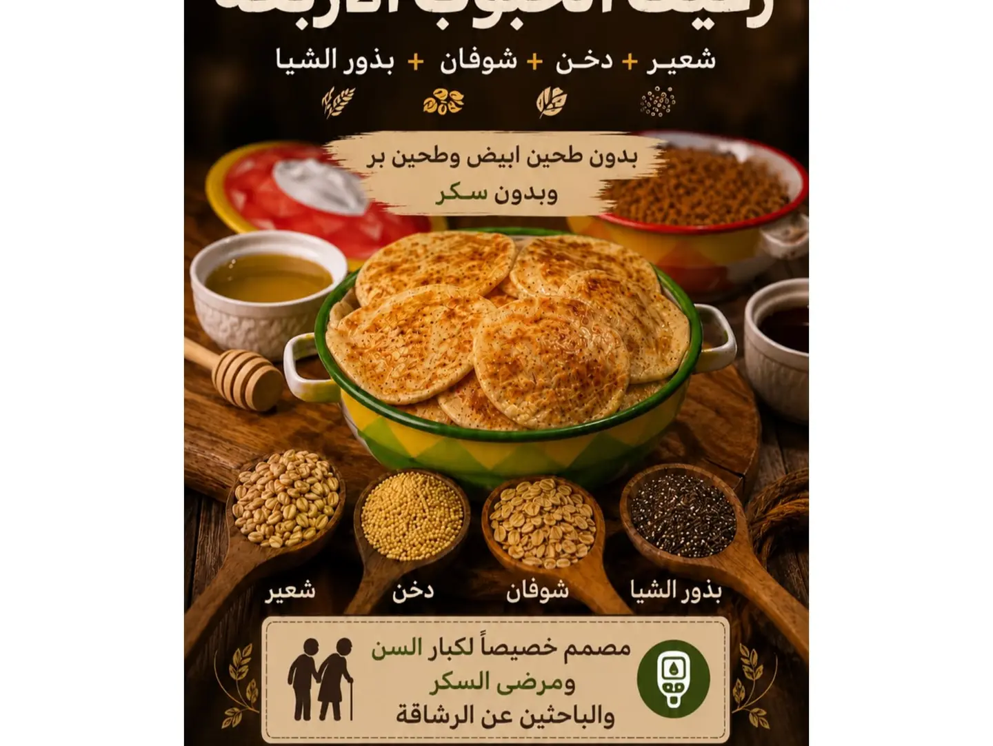 رغيف الحبوب الاربعة - صغير