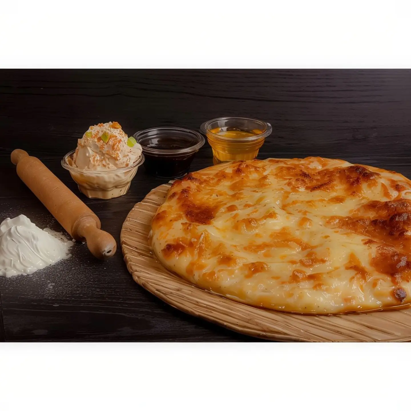 Meshletet With Country Butter, Cream And Cheese