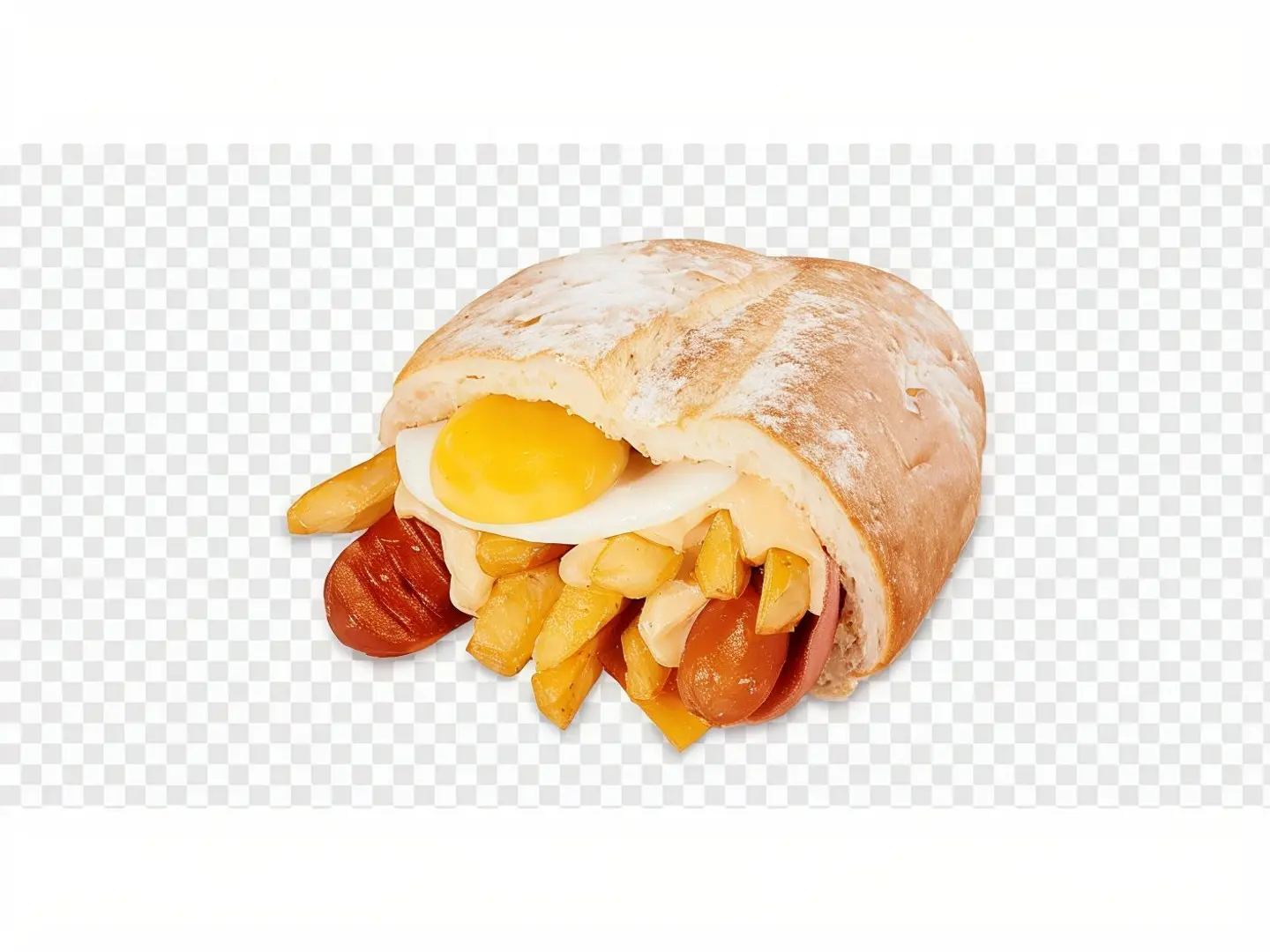 Egg With Potatoes Sandwich