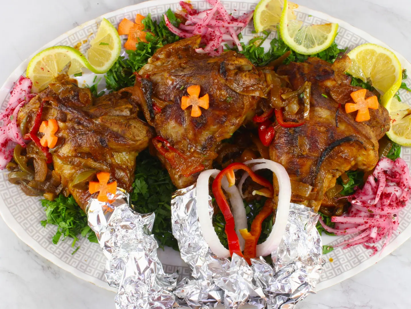Lamb Shank Grilled Over Charcoal