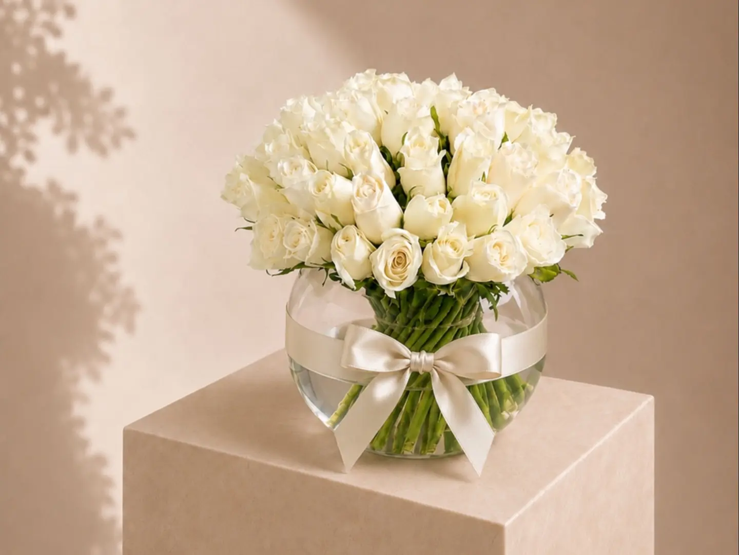 White Flower Vase