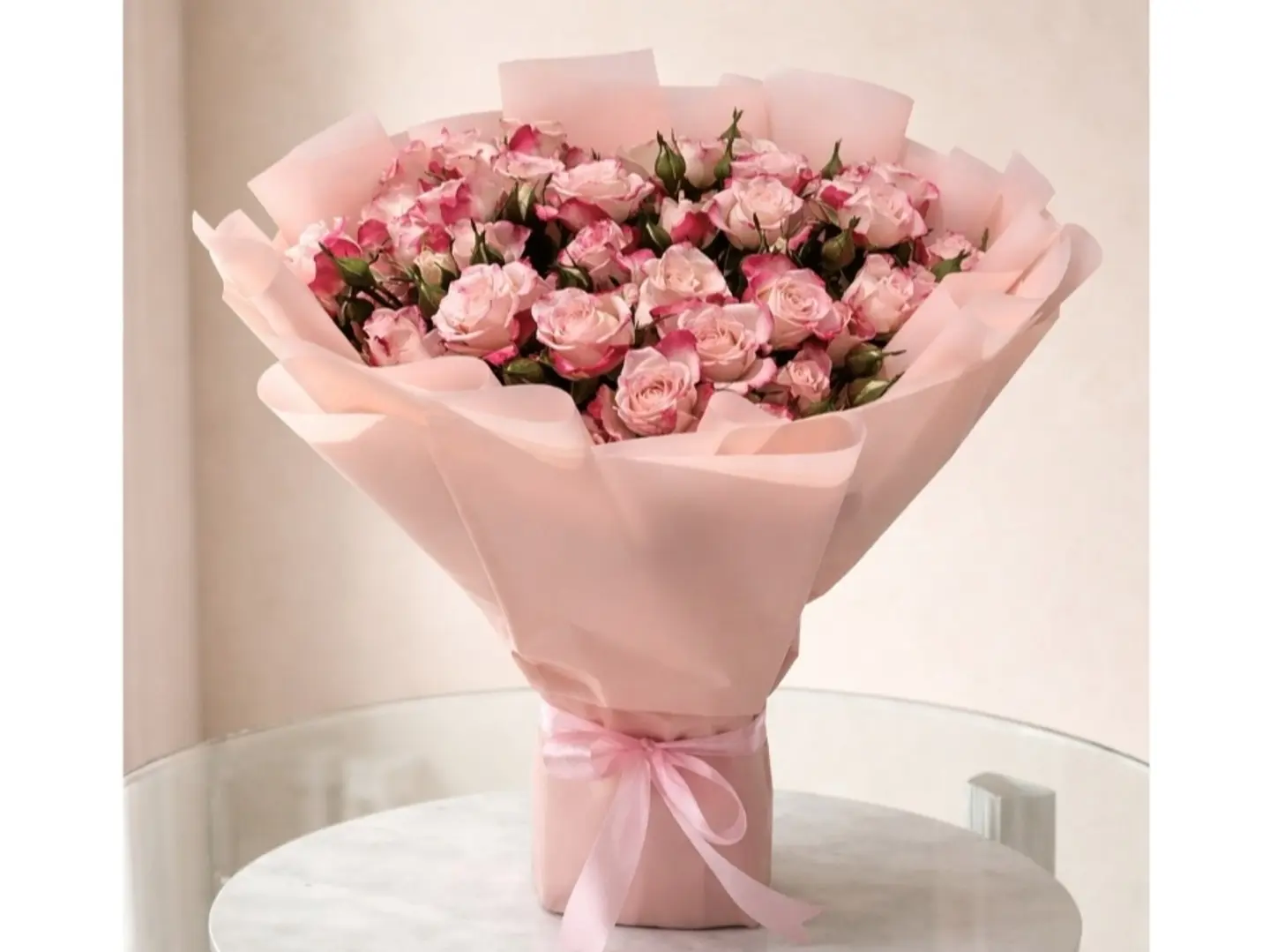 Round Bouquet Baby Rose