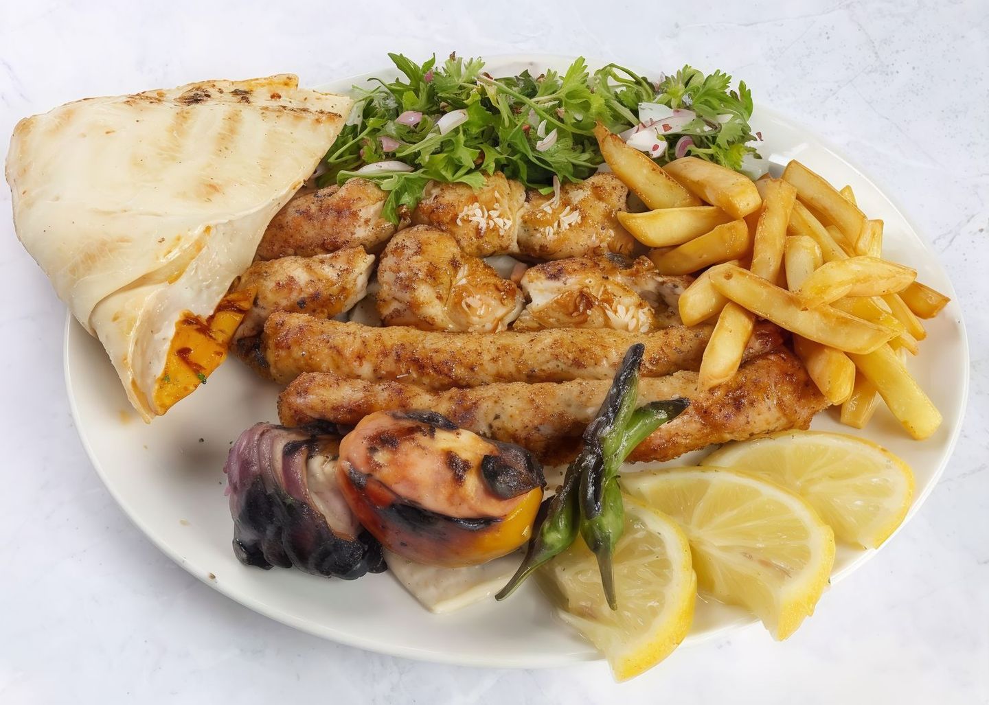 نص كيلو مشكل دجاج