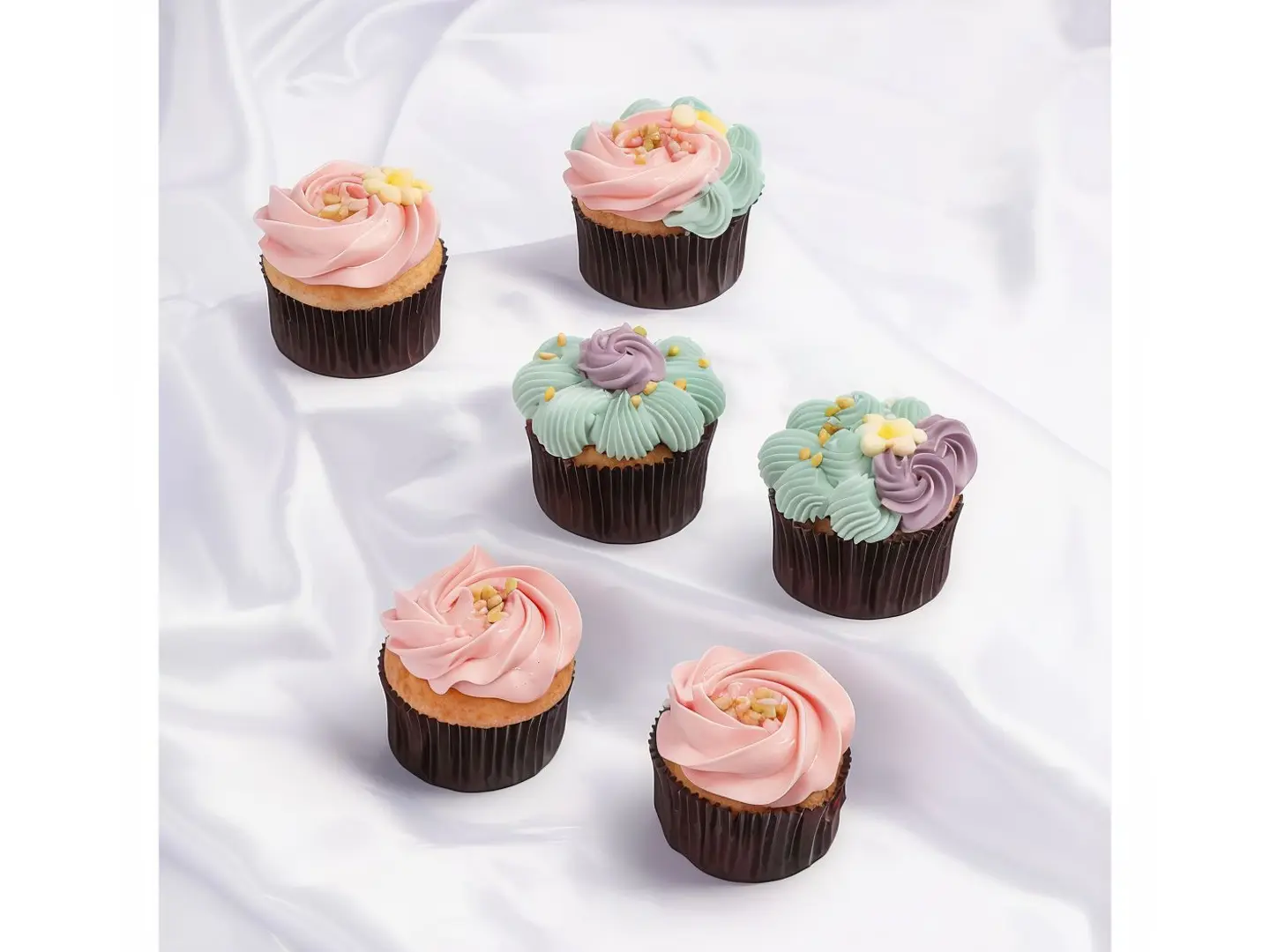 Tasteful Pastel Vanilla Pink Cupcakes