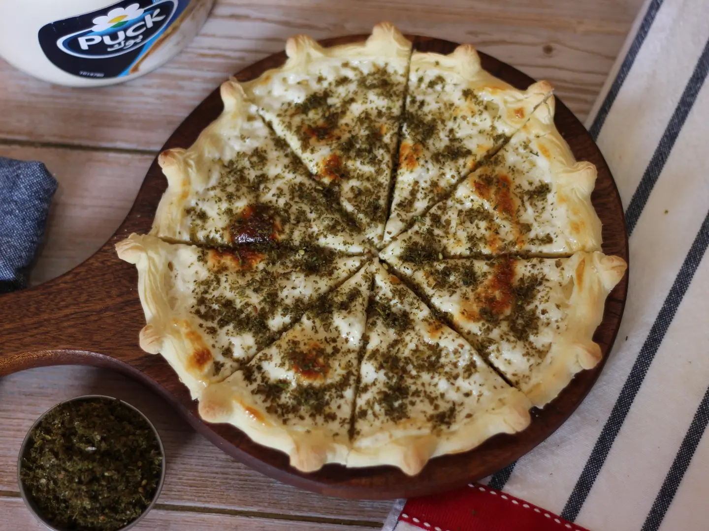 Cheese And Thyme Manousha