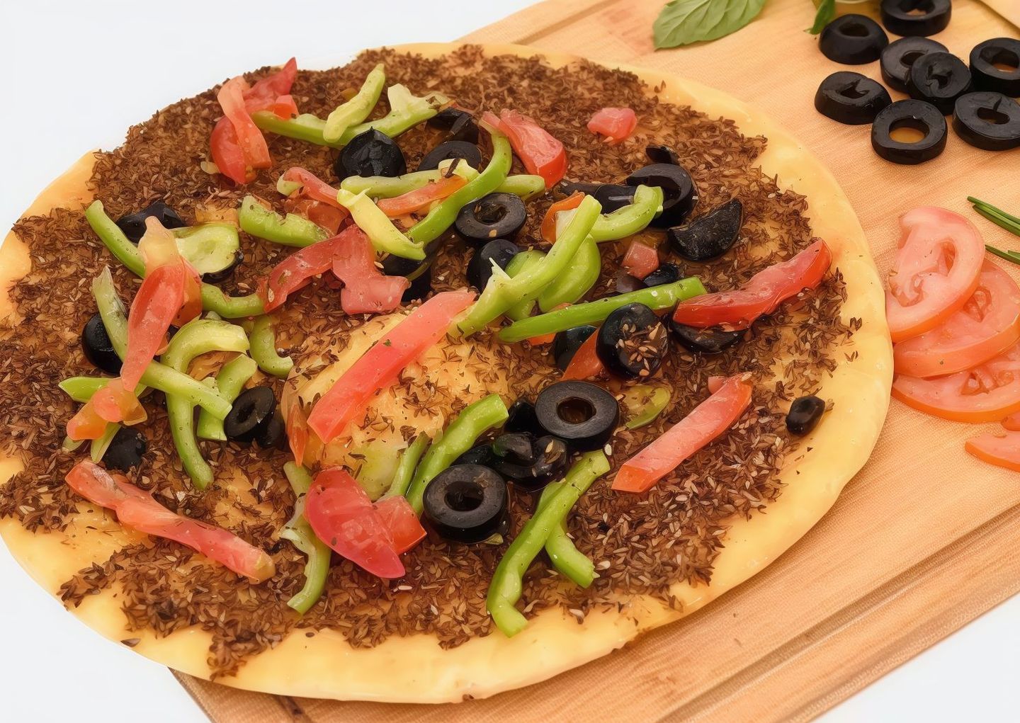 زعتر مع الخضار