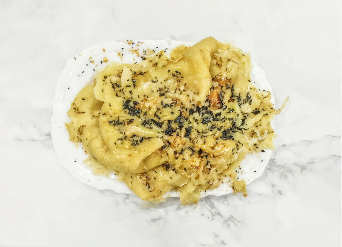 Wet Bread With Cream And Honey