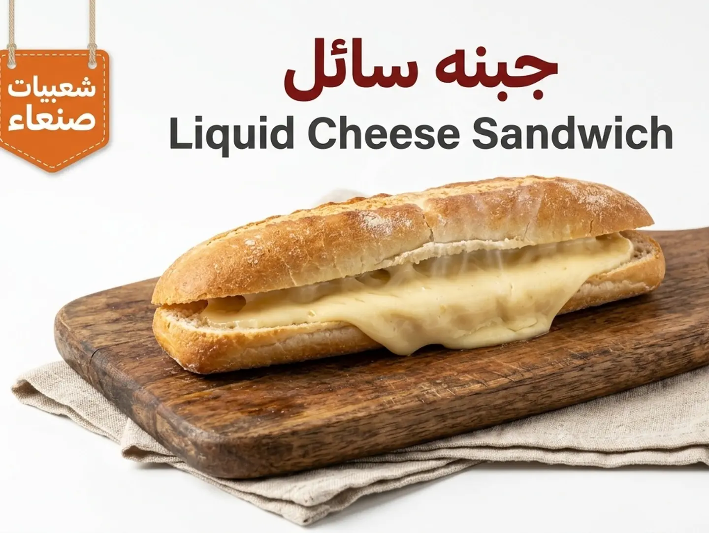 ساندوتش بالجبن السائل