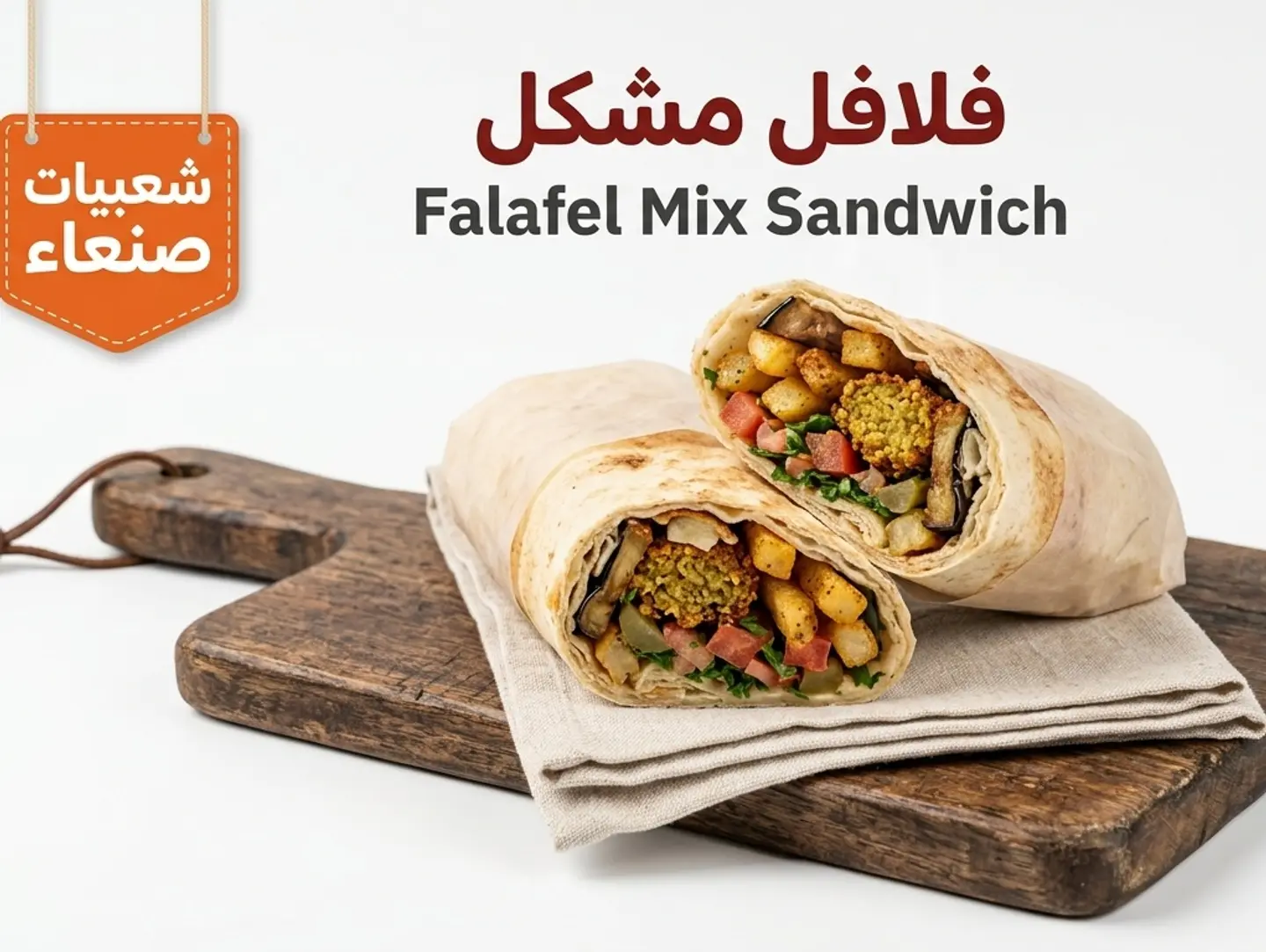 ساندوتش فلافل مشكل