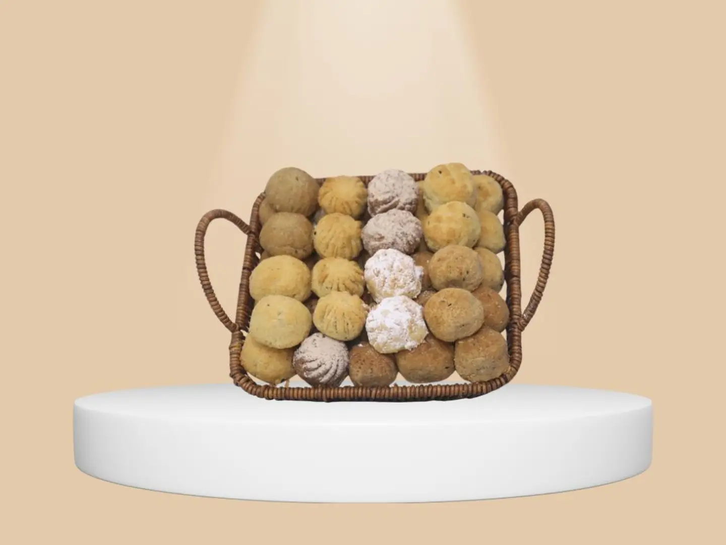 Square Straw Basket, Mix Maamoul