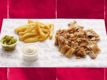صحن شاورما دجاج وسط