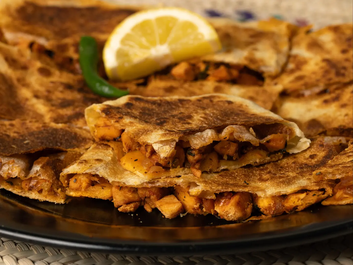 Chicken Mutabbak With Cheddar
