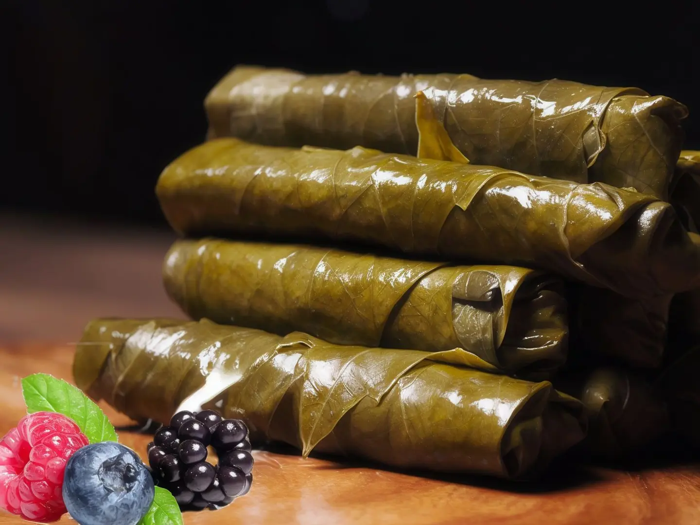 ورق عنب توت بري وسط عدد ١٤ حبه