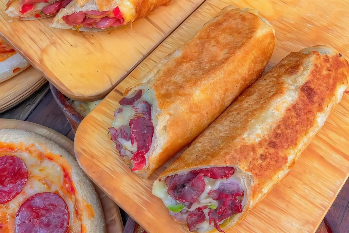 Mixed Meat Roll Sandwich