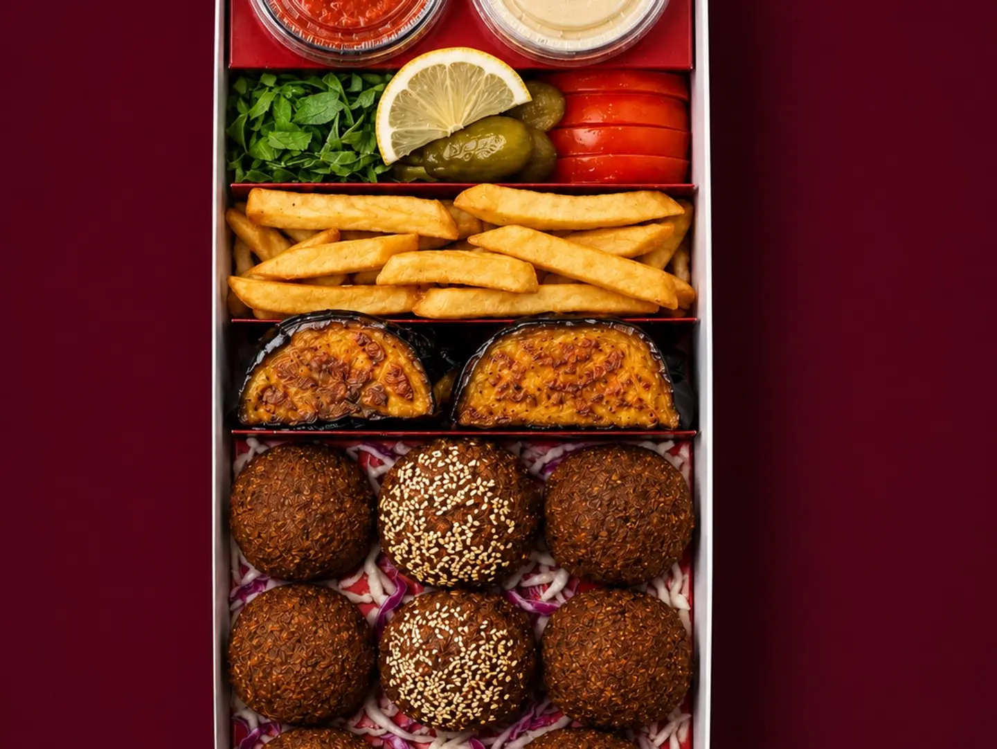 Falafel Dish Stuffed With Spicy Cheese