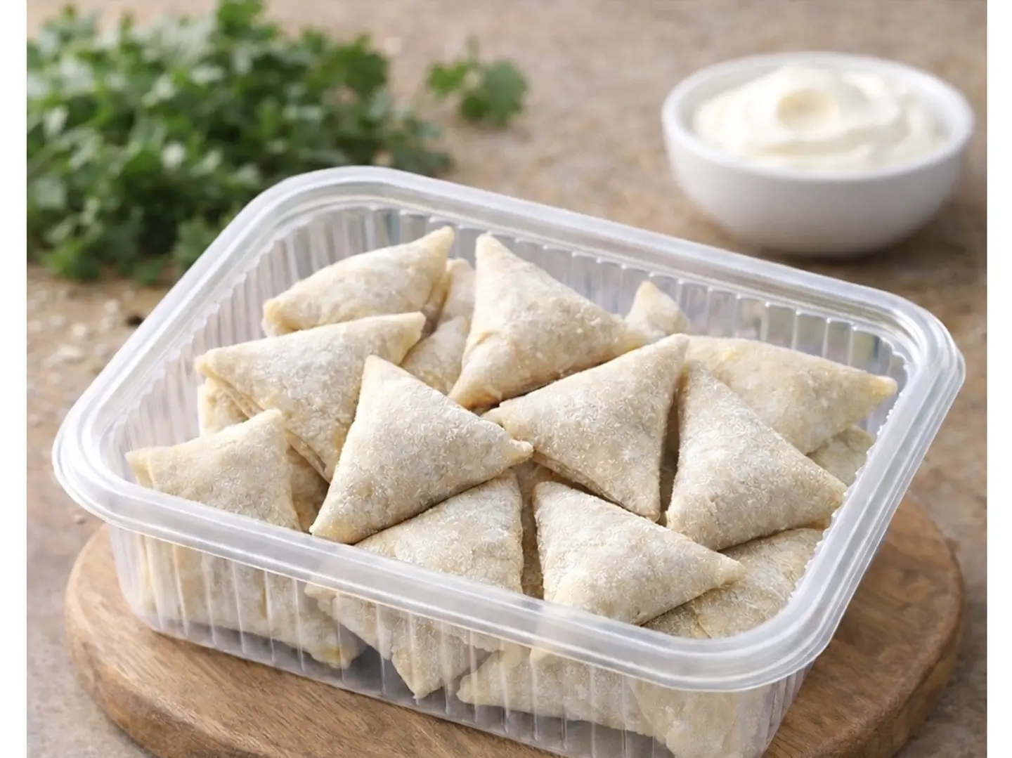 سمبوسة جبن سائل مفرزن