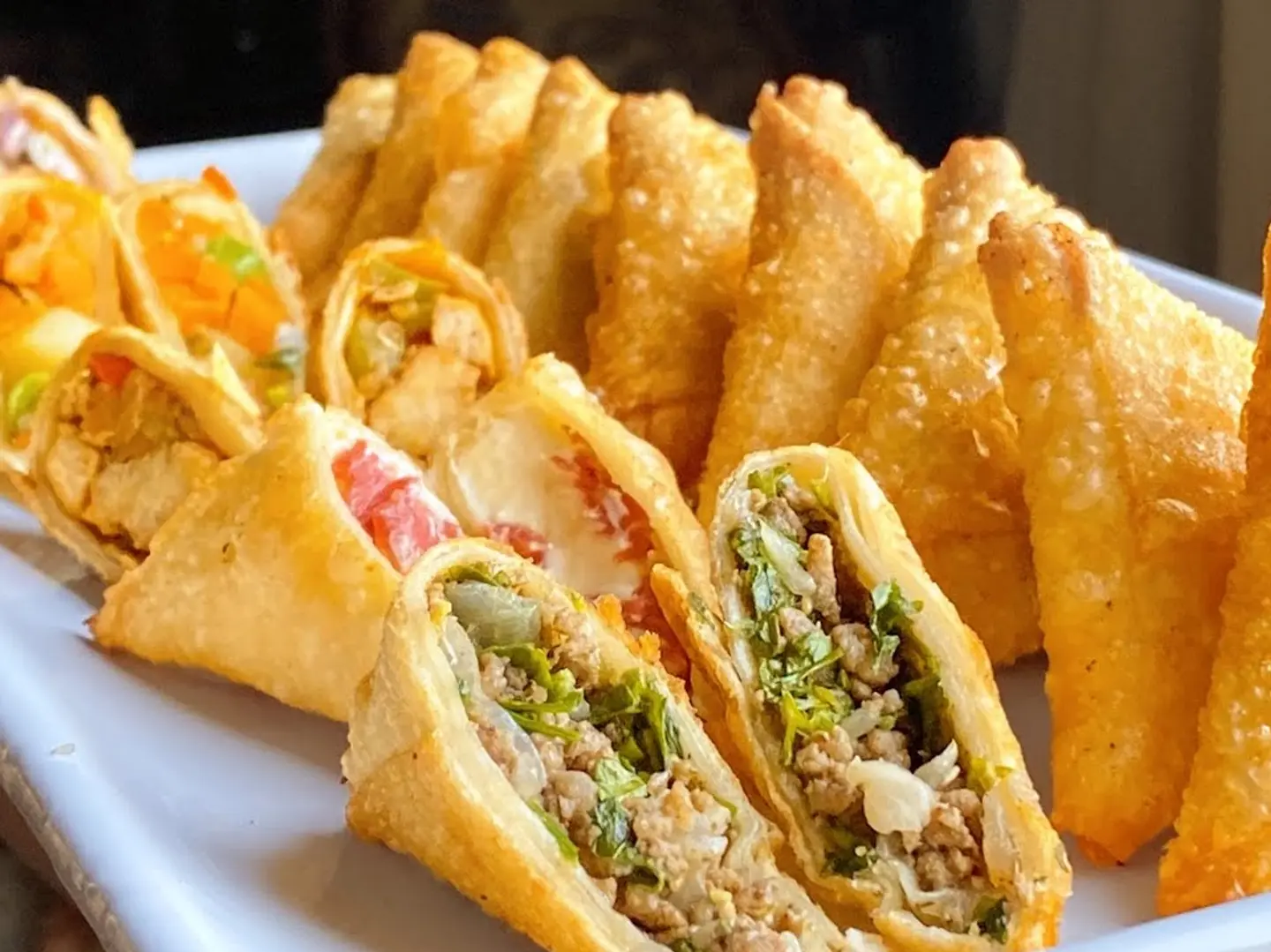 سمبوسة جبن سائلة مقلي