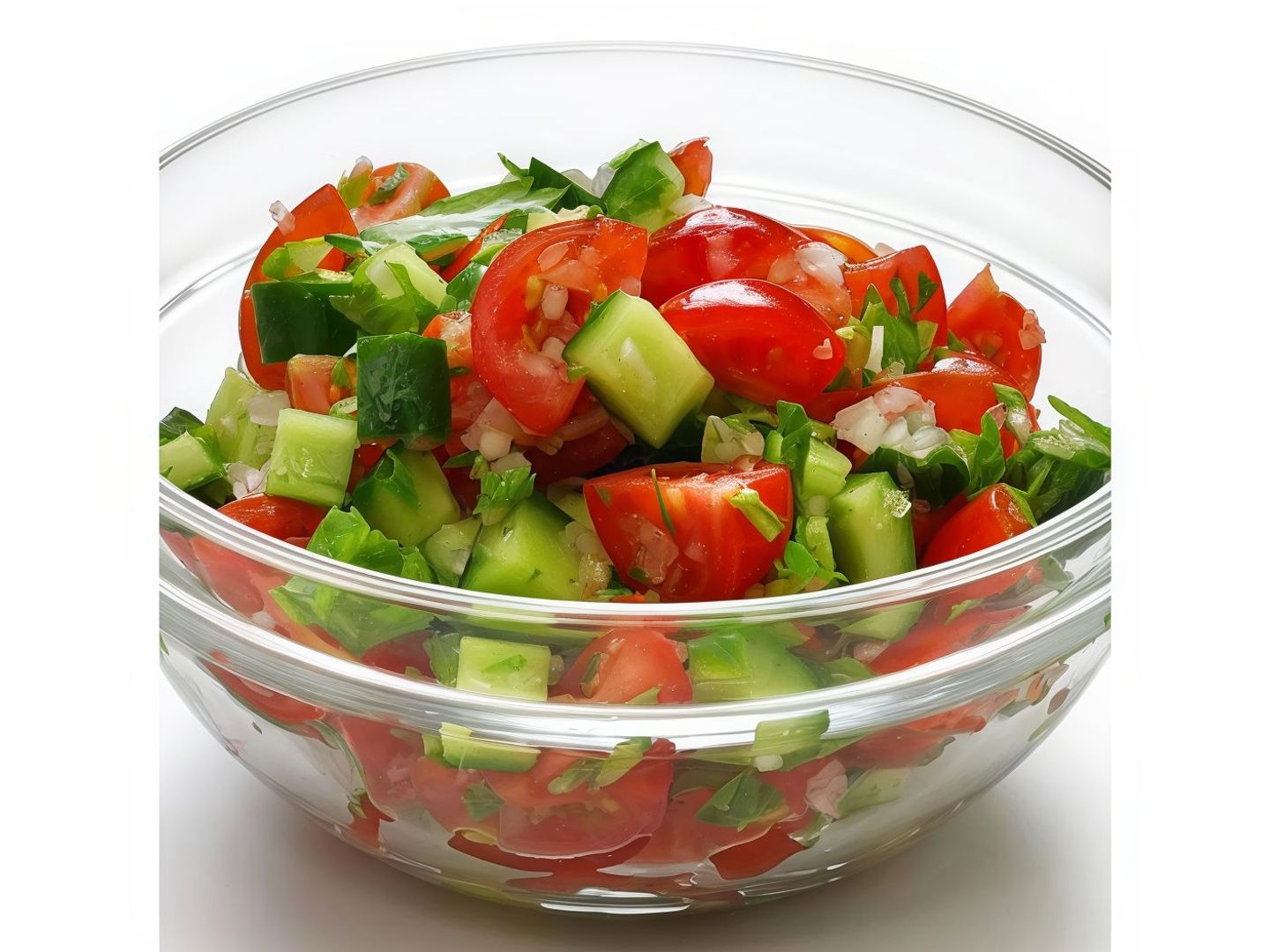 سلطة خضراء قطع