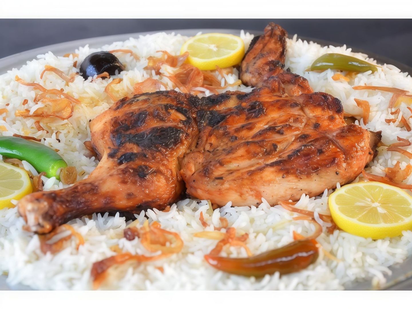 Charcoal Chicken With White Rice