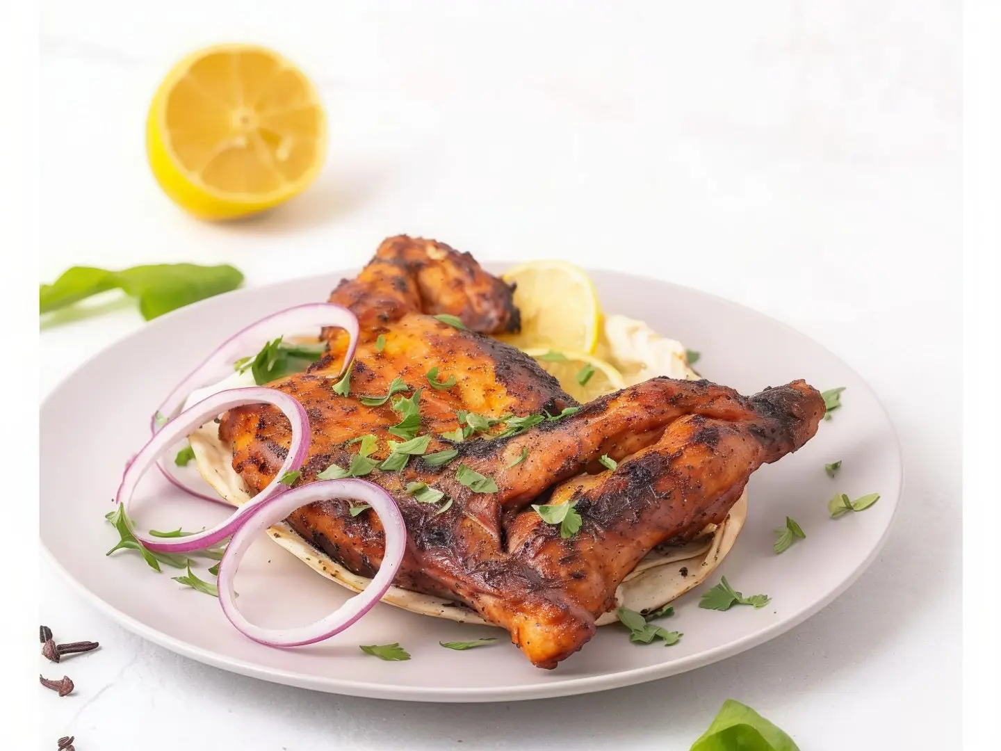 Half A Plain Charcoal Chicken