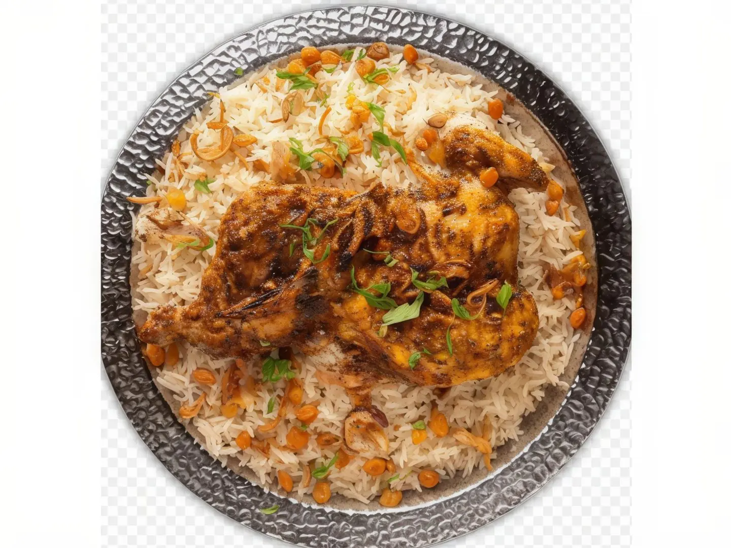 Half A Charcoal Chicken With White Rice