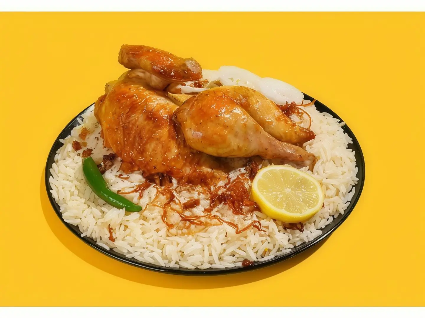 Grilled Chicken With White Rice