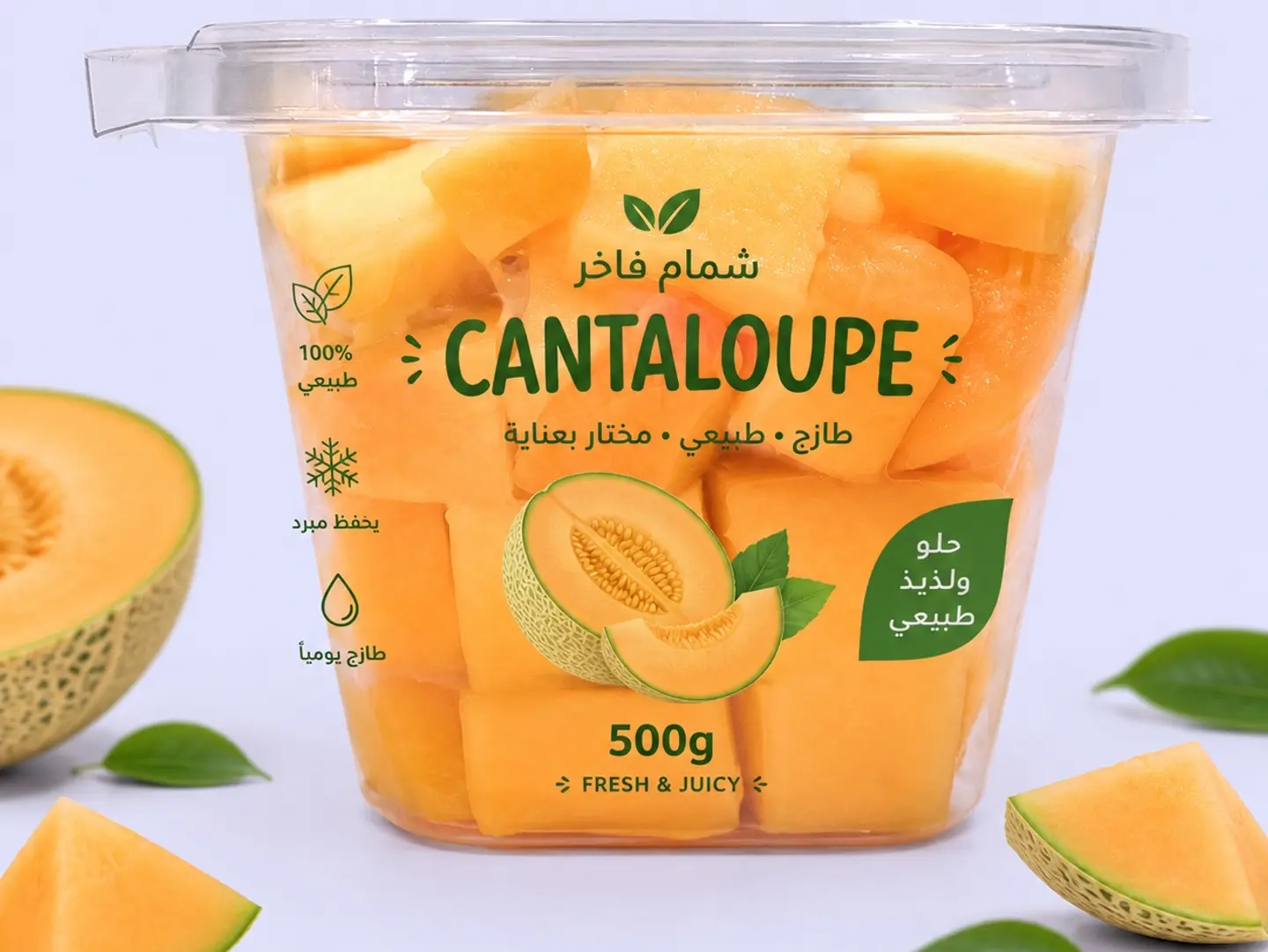 Fresh Cantaloupe Slices