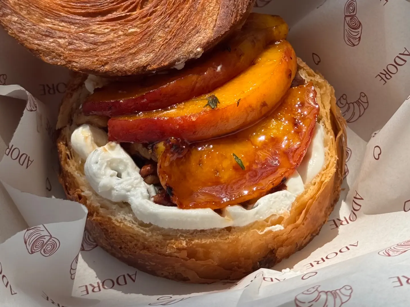 Feta Sandwich With Peach