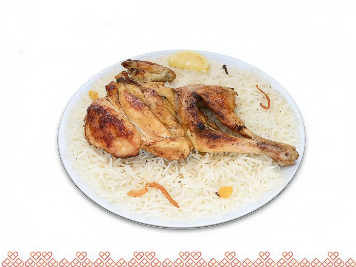 Whole Madbi Chicken With Rice