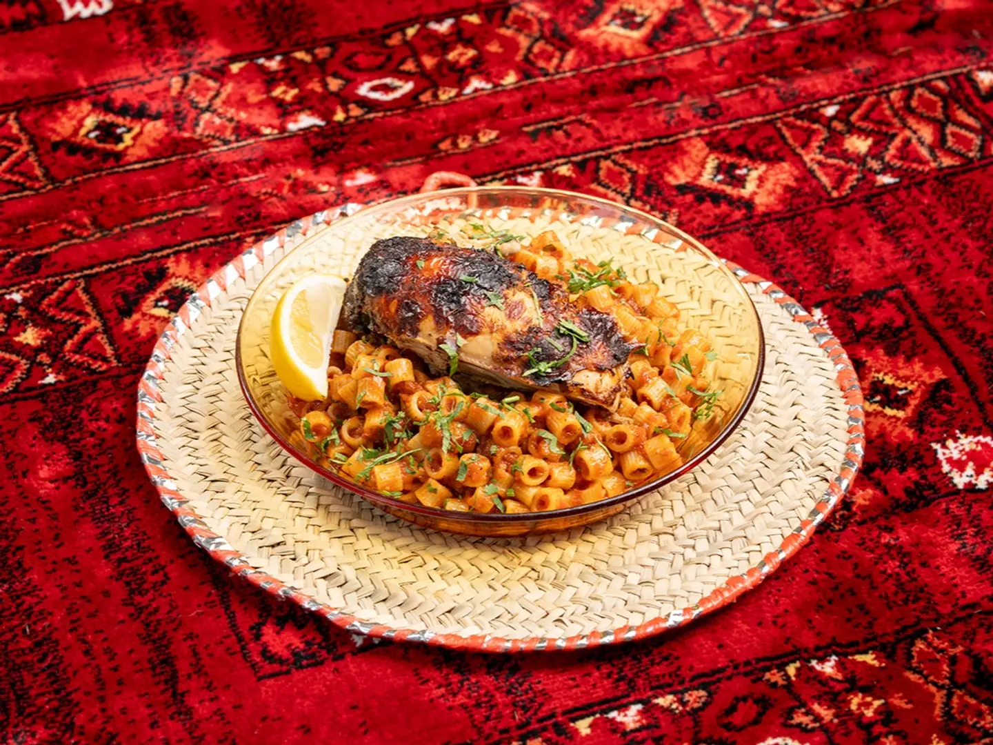 مكرونة دجاج