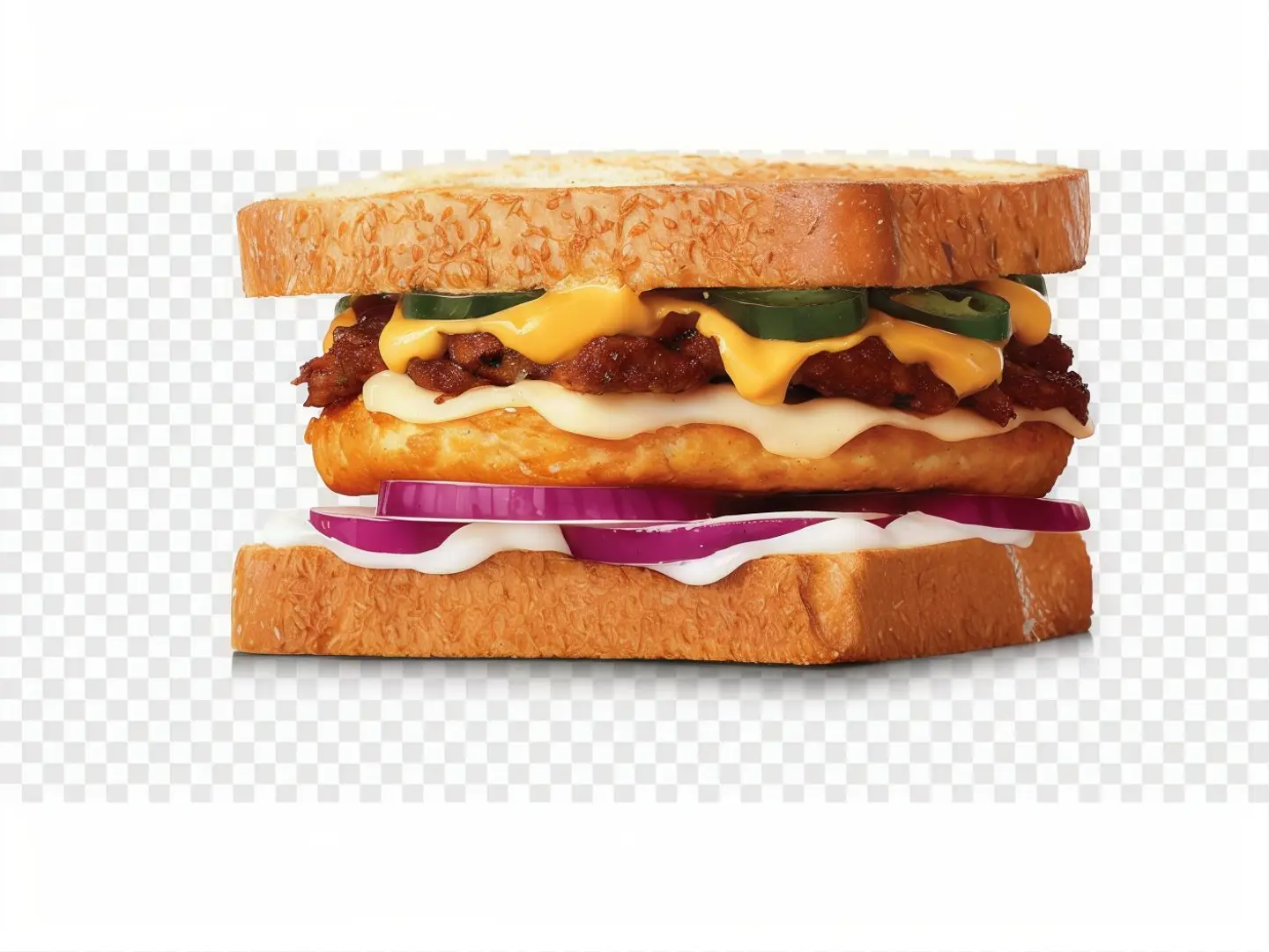 Chicken Burger With Toast