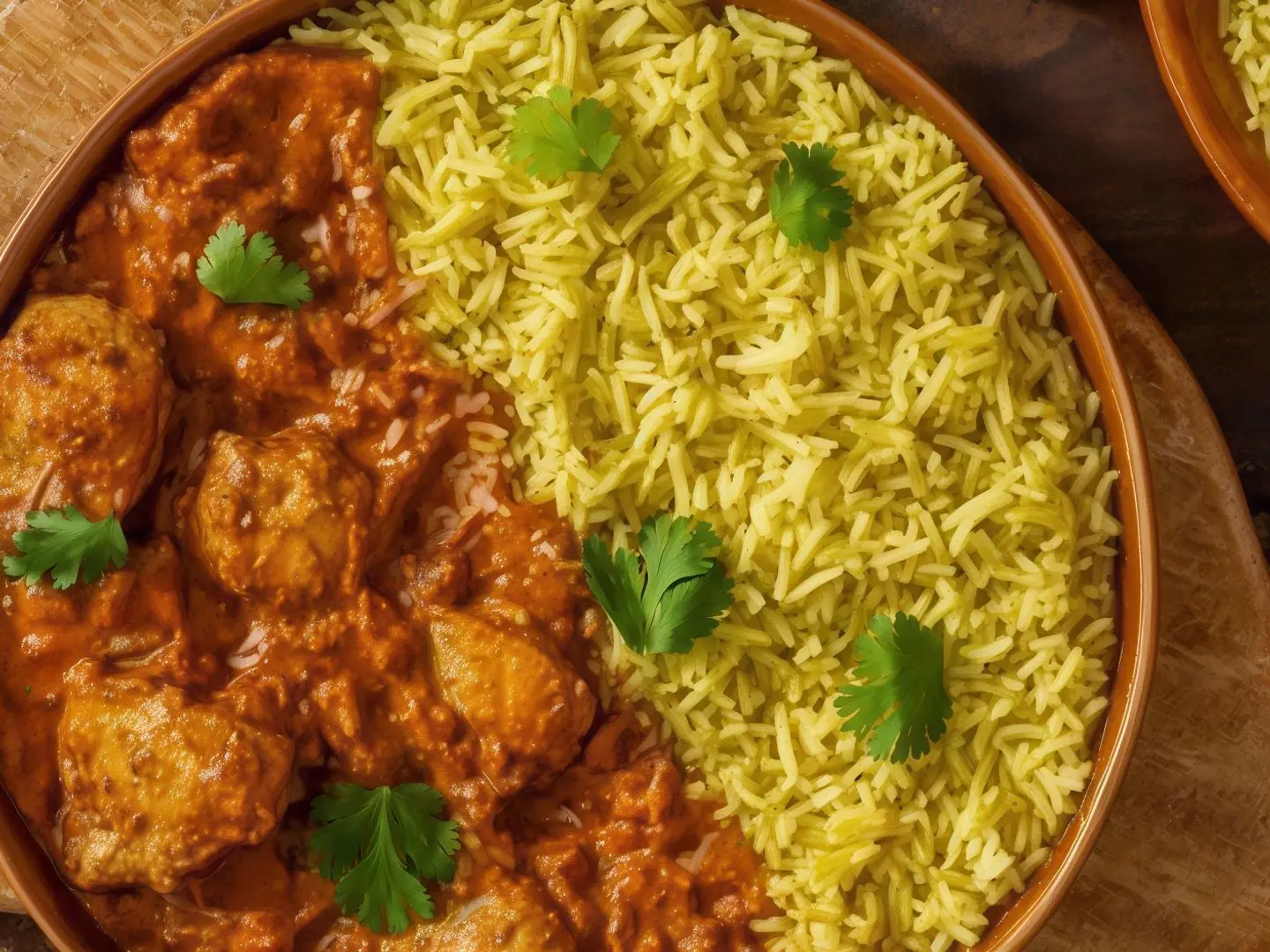 دجاج تكا ماسالا مع الأرز