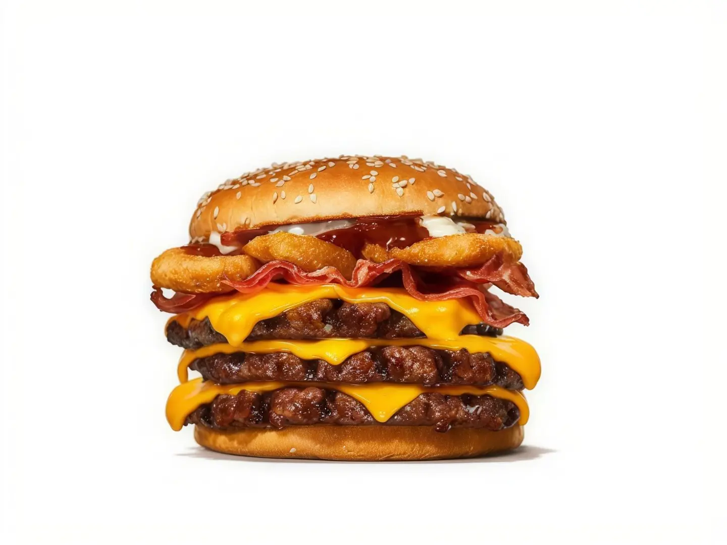 Triple Beef Burger With Cheese