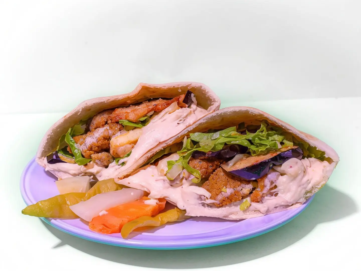 Mixed Falafel Sandwich With Hummus