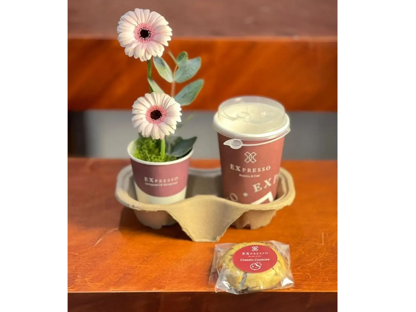 Coffee And Cookies With Dutch Roses
