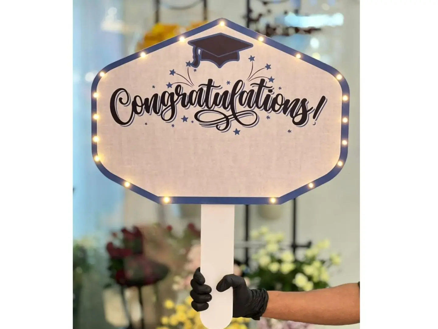 Blue Graduation Board With Lighting