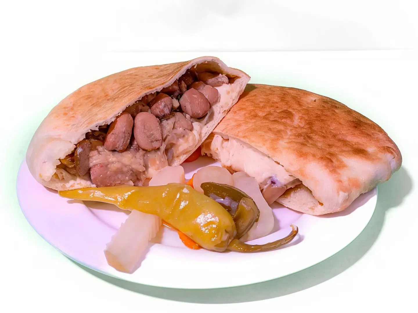 Foul With Hummus Sandwich