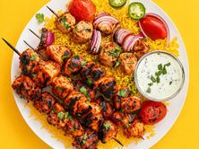كباب دجاج مع رز بخاري