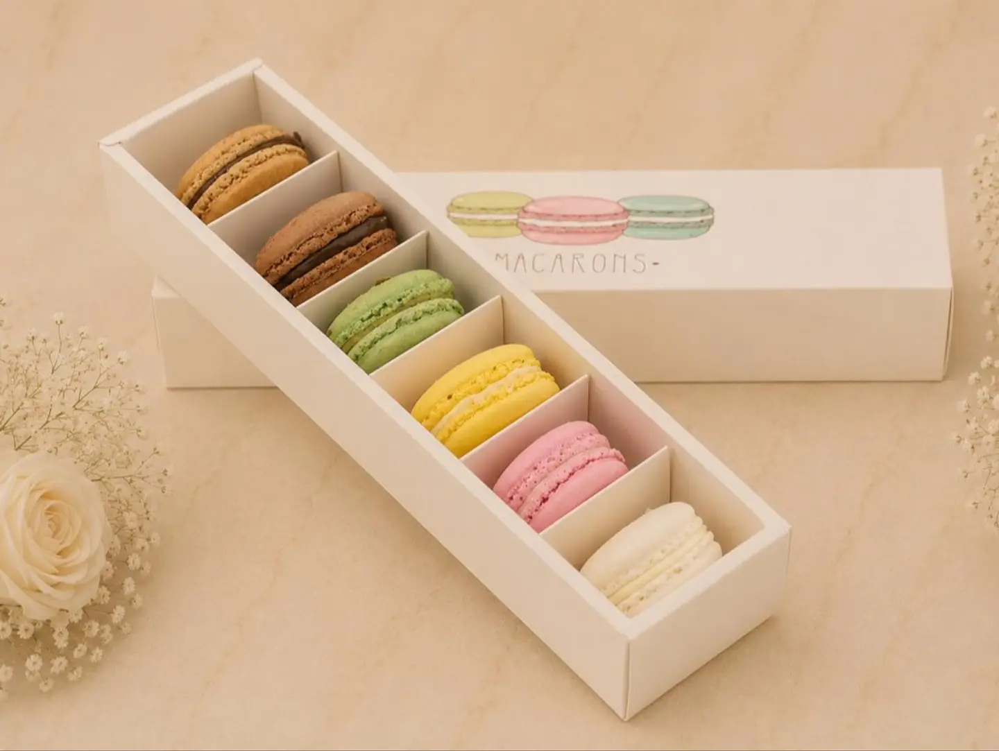 Pearly French Macarons 6 Pieces
