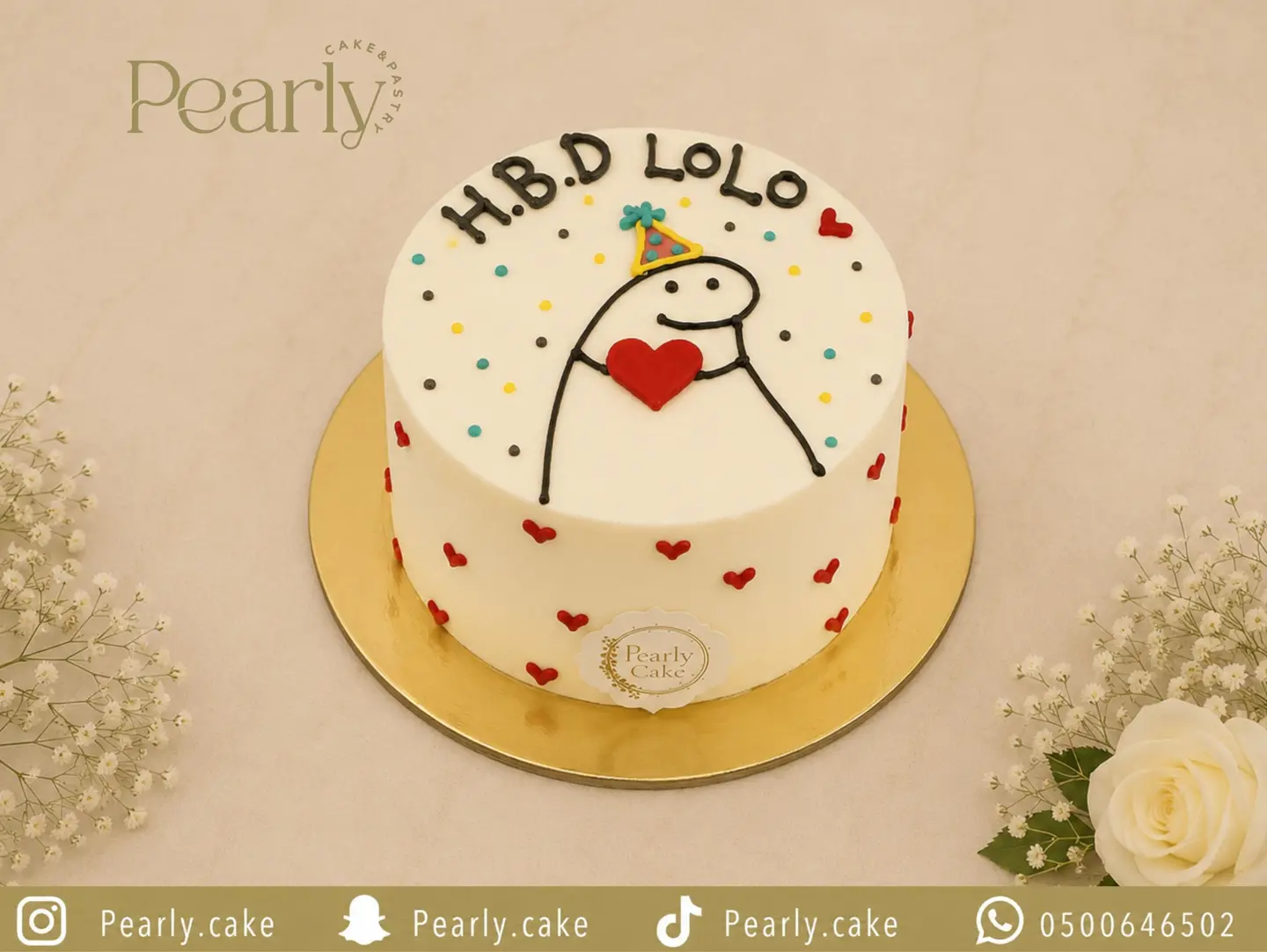 Pearly Birthday Lunch Cake 4 Inch