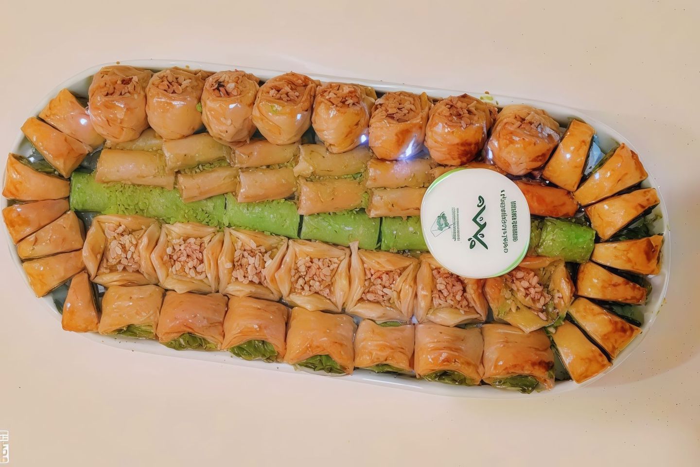 Baklava In The Form Of A Velvet Wooden Plate