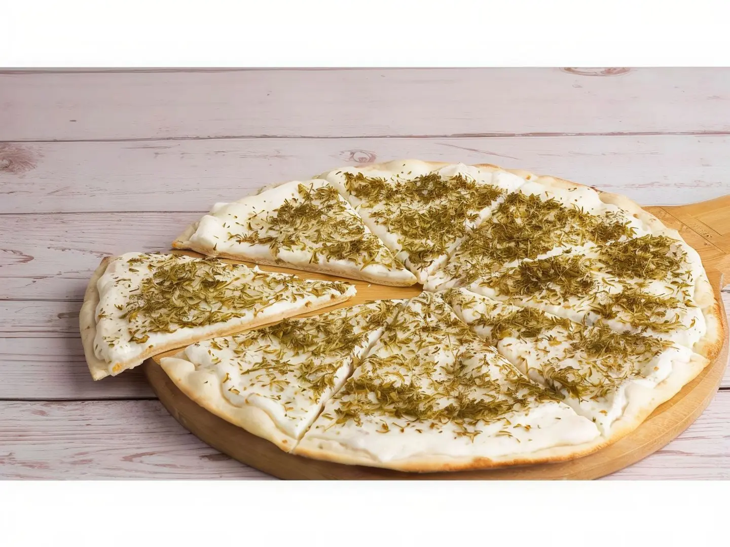 بيتزا لبنة بالزعتر