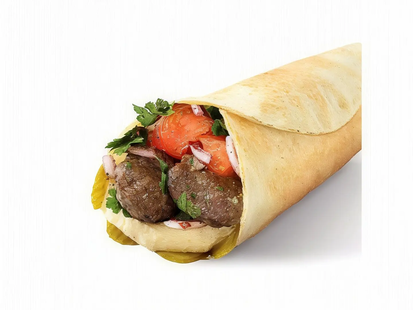 ساندوتش لحم بالطماطم