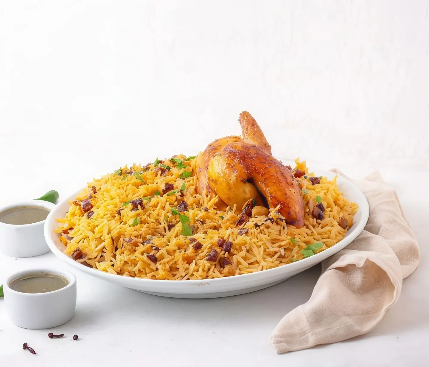 Half Grilled Chicken With Rice