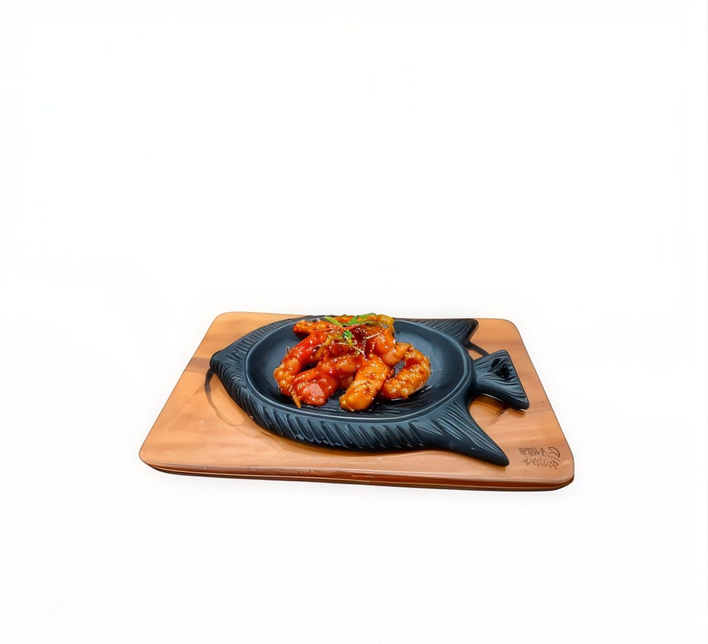 جمبري مع صلصة الحلو والحامض